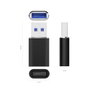 Aisens Mini Adaptador USB 3.2 Gen 2 a USB-A Negro